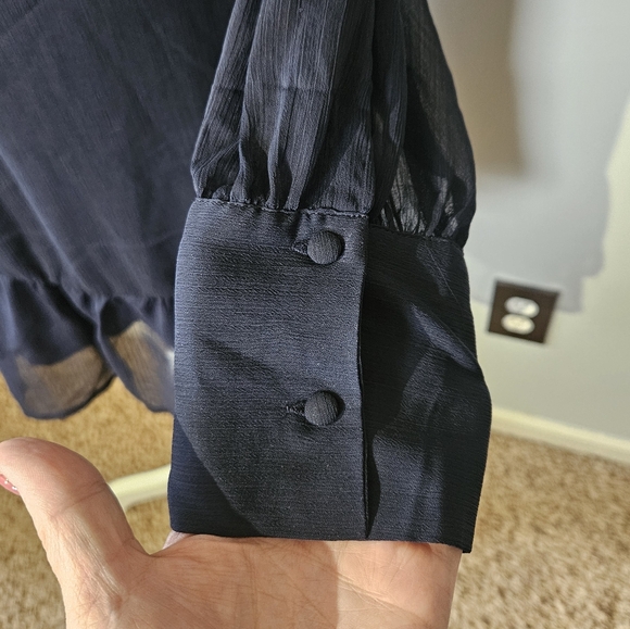 NWT Dex Chiffon Faux Wrap Ruffle Mini Dress Plus Size 2X - Picture 4 of 13